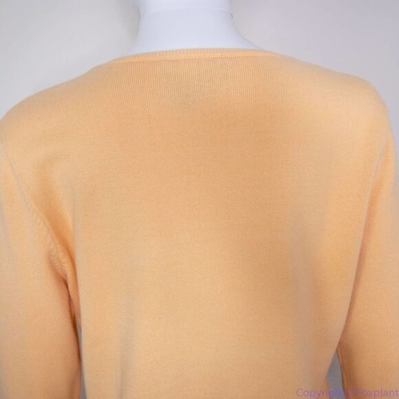 Lauren Ralph Lauren light yellow cardigan sweater, size Petite Small - Picture 10 of 16